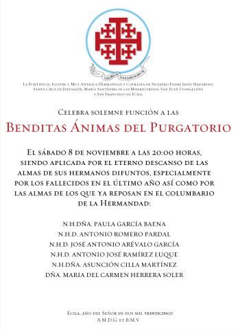 Función a las Benditas Ánimas del Purgatorio