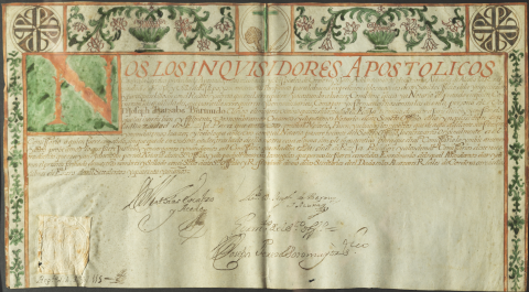 Cédula de notario del santo oficio